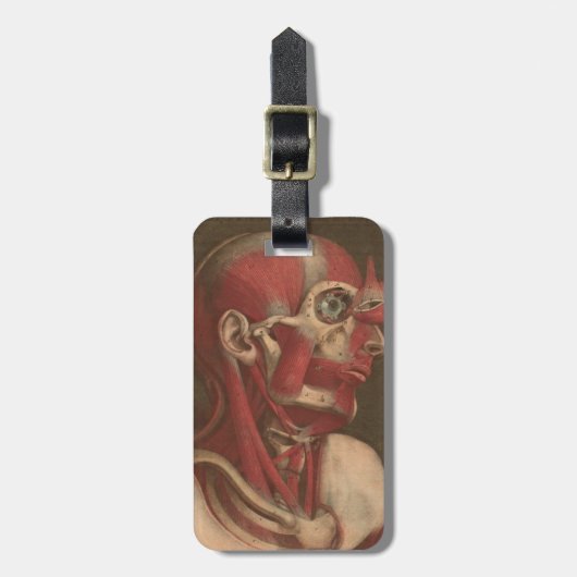 Vintager Kopf, Hals und Schultern der Anatomie-| Gepäckanhänger (Vorderseite vertikal)