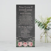 Vintager Kopfbrett | Rackkarten für das Hochzeitsp Programm (Stehend Vorderseite)