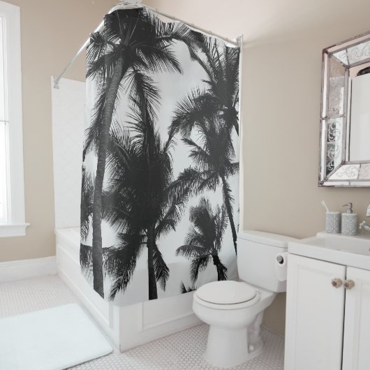 VINTAGER KOPFPALMBAUM DUSCHVORHANG (Beispiel)