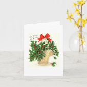 Vintager Korb der Weihnachtskarte Karte (Gelbe Blume)