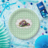 Vintager Korb mit Eiern Ostern Brunch | PARTY Pappteller (Party)