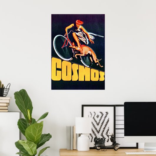 Vintager Kosmos Fahrradposter Poster (Heimbüro)