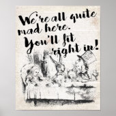 Vintager Kostenvoranschlag für alle Mad Alicen im  Poster (Vorne)