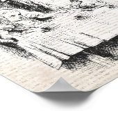 Vintager Kostenvoranschlag für alle Mad Alicen im  Poster (Ecke)