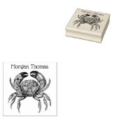 Vintager Krabbenname #1 Zeichnend Name Gummistempel (Stempel)