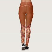 Vintager Kraken - Brandfarben Leggings (Rückseite)