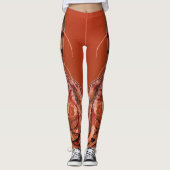 Vintager Kraken - Brandfarben Leggings (Vorderseite)