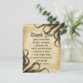 Vintager Kraken Dankeskarte (Stehend Vorderseite)