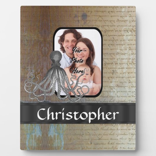 Vintager Kraken Fotoplatte (Vorderseite)