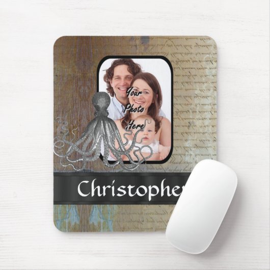 Vintager Kraken Mousepad (Mit Mouse)