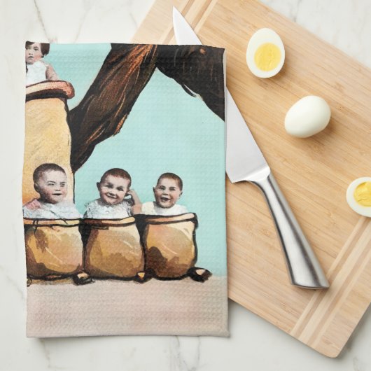 Vintager Krampf Geschirrtuch (Viertel Falte)