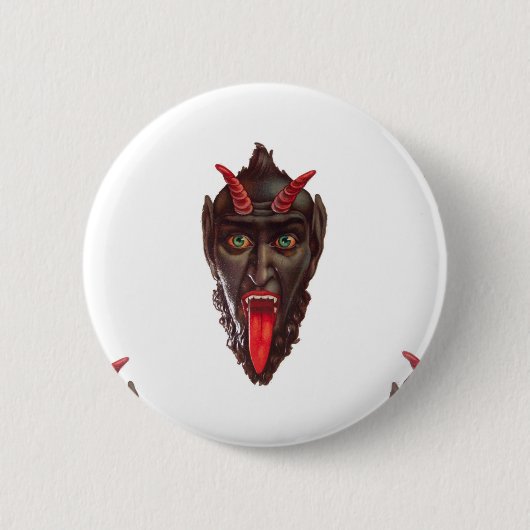 Vintager Krampus Button (Vorderseite)