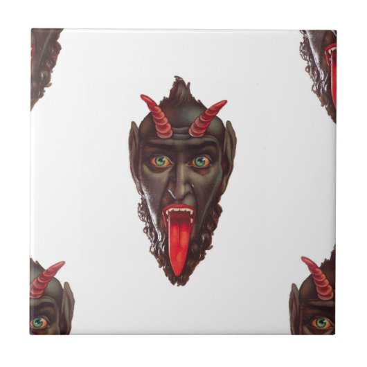 Vintager Krampus Fliese (Vorderseite)