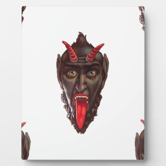 Vintager Krampus Fotoplatte (Vorderseite)