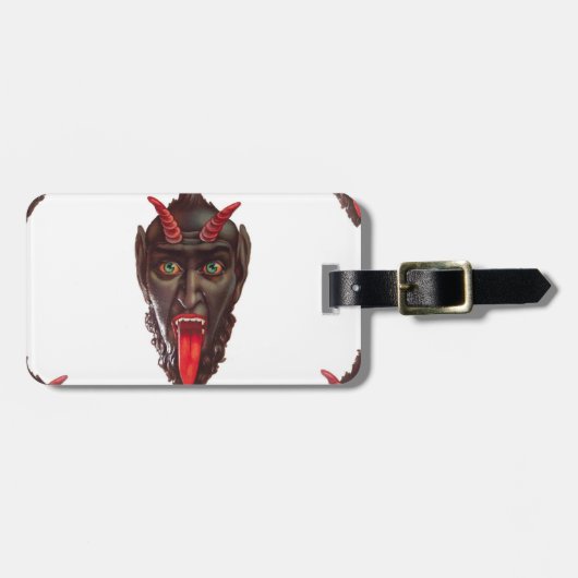 Vintager Krampus Gepäckanhänger (Vorderseite horizontal)
