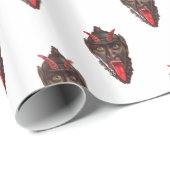 Vintager Krampus Geschenkpapier (Rolleneckpunkt)