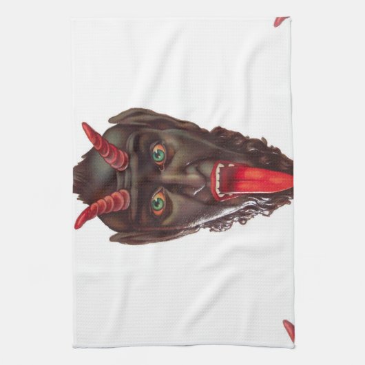 Vintager Krampus Geschirrtuch (Vertikal)