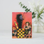 Vintager Krampus-Jack in der Postkarte (Stehend Vorderseite)