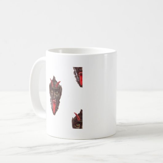 Vintager Krampus Kaffeetasse (Vorderseite Links)