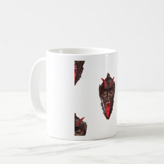 Vintager Krampus Kaffeetasse (Vorderseite Links)