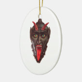 Vintager Krampus Keramikornament (Links)