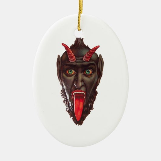Vintager Krampus Keramikornament (Vorne)