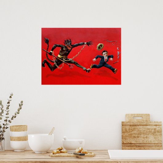 Vintager Krampus Poster (Küche)