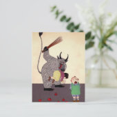 Vintager Krampus Postkarte (Stehend Vorderseite)