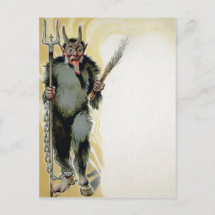Vintager Krampus Postkarte