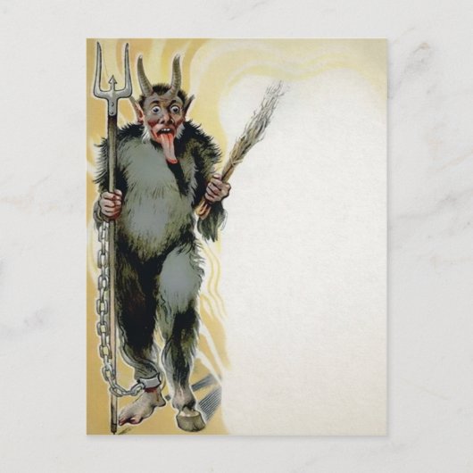 Vintager Krampus Postkarte (Vorderseite)