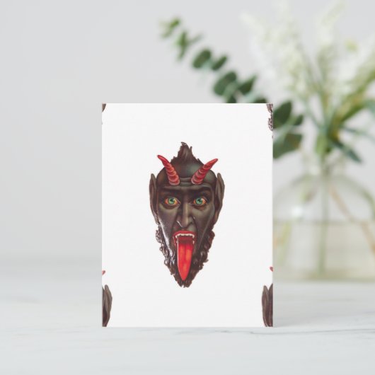 Vintager Krampus Postkarte (Stehend Vorderseite)