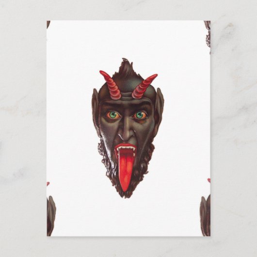 Vintager Krampus Postkarte (Vorderseite)