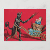 Vintager Krampus Postkarte (Vorderseite)