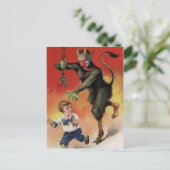 Vintager Krampus Postkarte (Stehend Vorderseite)