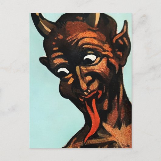 Vintager Krampus Postkarte (Vorderseite)