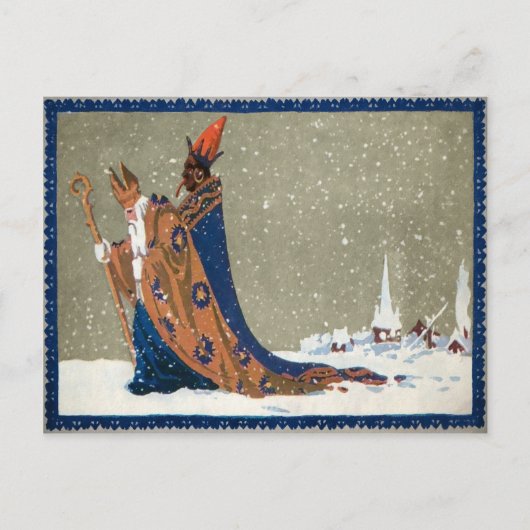 Vintager Krampus Postkarte (Vorderseite)