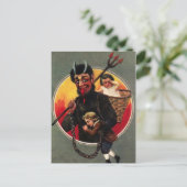 Vintager Krampus Postkarte (Stehend Vorderseite)