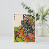 Vintager Krampus Postkarte (Stehend Vorderseite)