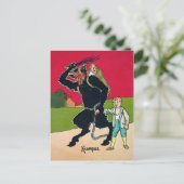 Vintager Krampus Postkarte (Stehend Vorderseite)
