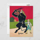 Vintager Krampus Postkarte (Vorne/Hinten)