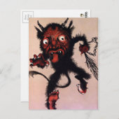 Vintager Krampus Postkarte (Vorne/Hinten)