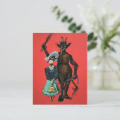 Vintager Krampus Postkarte (Stehend Vorderseite)