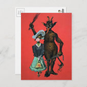 Vintager Krampus Postkarte (Vorne/Hinten)