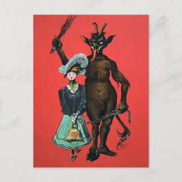 Vintager Krampus Postkarte