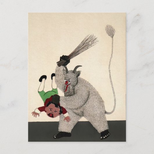 Vintager Krampus Postkarte (Vorderseite)