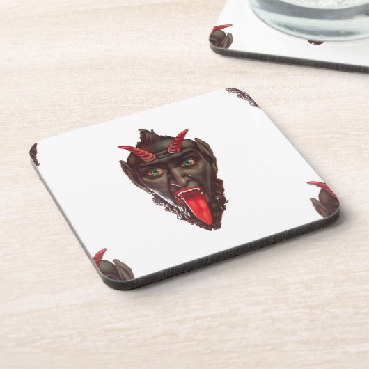 Vintager Krampus Untersetzer (Linke Seite)