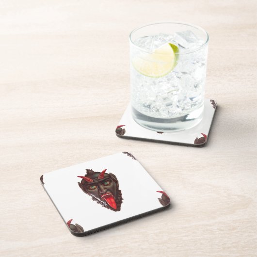 Vintager Krampus Untersetzer (Rechte Seite)