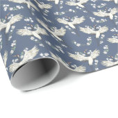 Vintager Kran: Vogelmuster Geschenkpapier (Rolleneckpunkt)