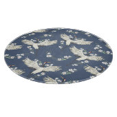 Vintager Kran: Vogelmuster Schneidebrett (Ecke)