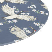 Vintager Kran: Vogelmuster Schneidebrett (Ecke)